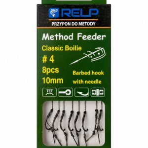 haczyki z przyponem method feeder r4 relp 10 mm 8 szt