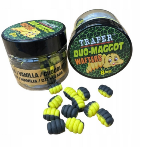 przynęta traper duo maggot wafters 8mm 25g banan / wanilia / czekolada