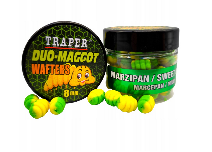 przynęta traper duo maggot wafters 8mm 25g marcepan / miód przynęta traper duo maggot wafters 8mm 25g marcepan / miód