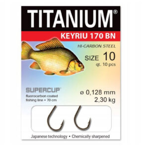 haczyki z przyponem karaś hak nr 10 robinson titanium keiryu 170 bn 10 szt.