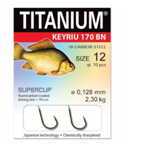 haczyki z przyponem karaś hak nr 12 robinson titanium keiryu 170 bn 10 szt.