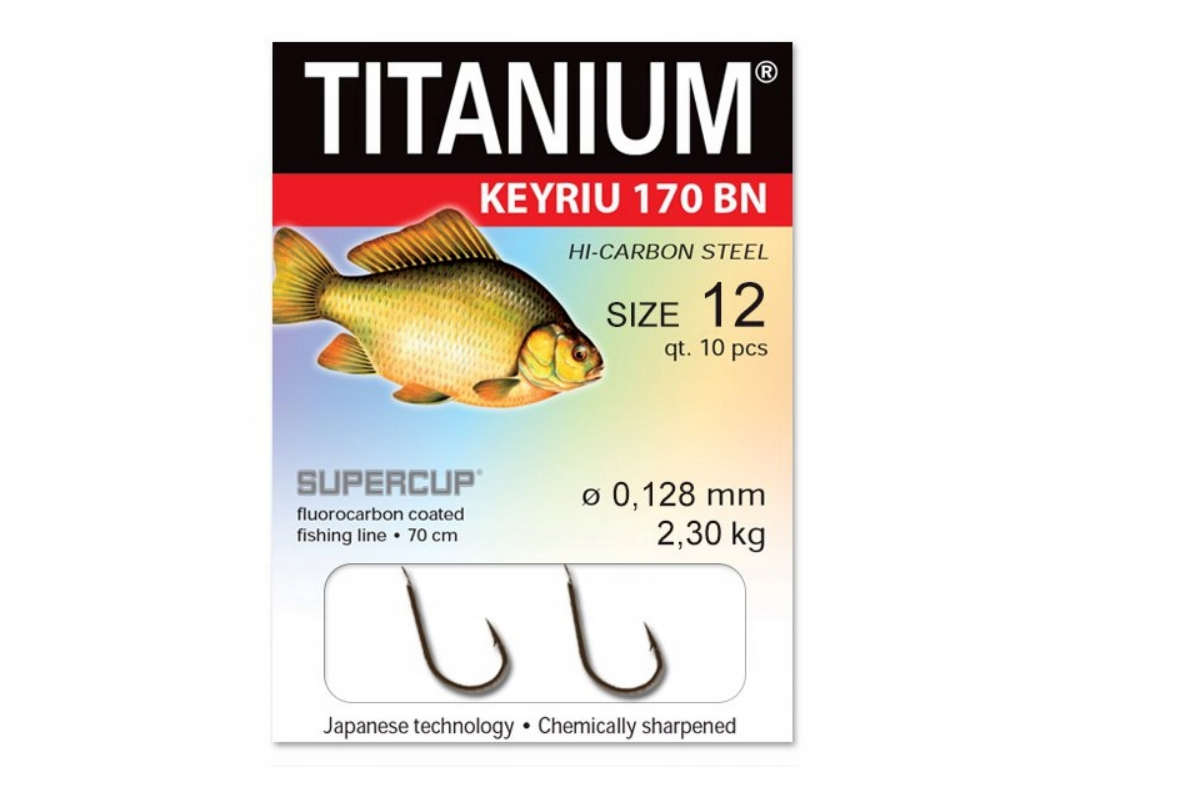 haczyki z przyponem karaś hak nr 12 robinson titanium keiryu 170 bn 10 szt. haczyki z przyponem karaś hak nr 12 robinson titanium keiryu 170 bn 10 szt.