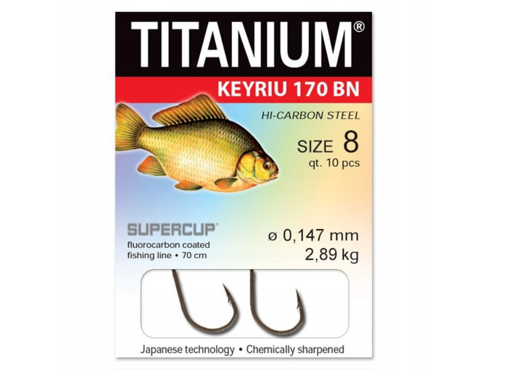 haczyki z przyponem karaś hak nr 8 robinson titanium keiryu 170 bn 10 szt. haczyki z przyponem karaś hak nr 8 robinson titanium keiryu 170 bn 10 szt.