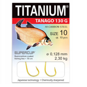 haczyki z przyponem leszcz hak nr 10 robinson titanium tanago 130 g 10 szt.