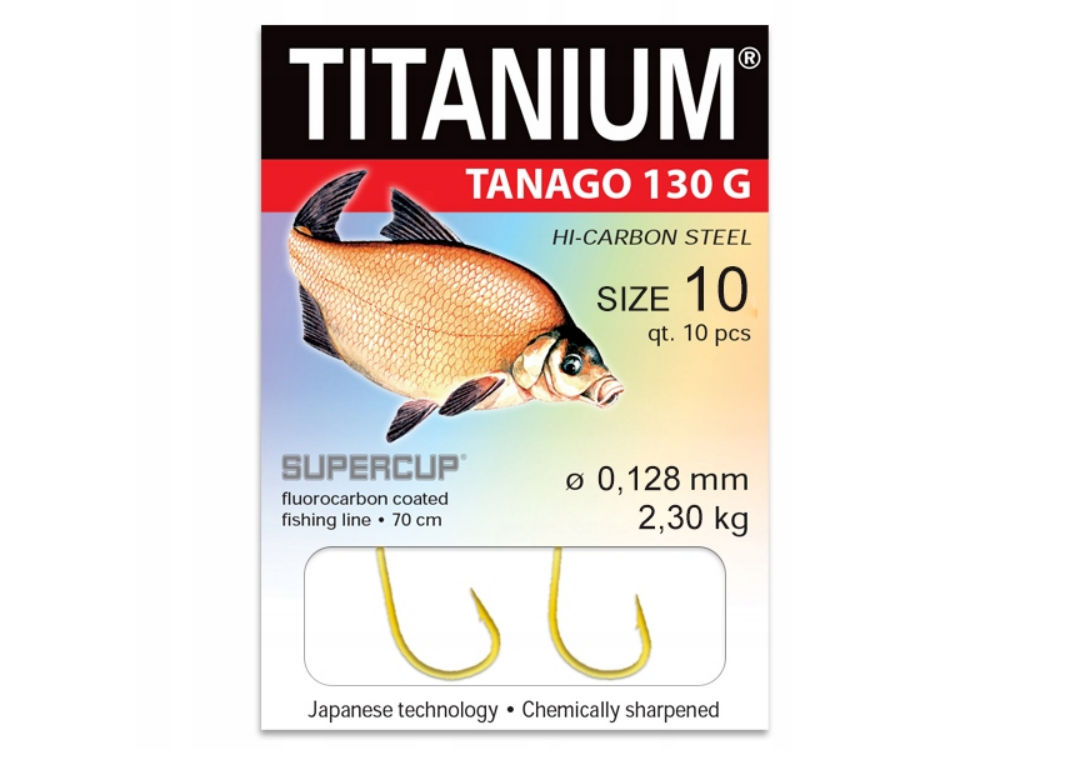haczyki z przyponem leszcz hak nr 10 robinson titanium tanago 130 g 10 szt. haczyki z przyponem leszcz hak nr 10 robinson titanium tanago 130 g 10 szt.