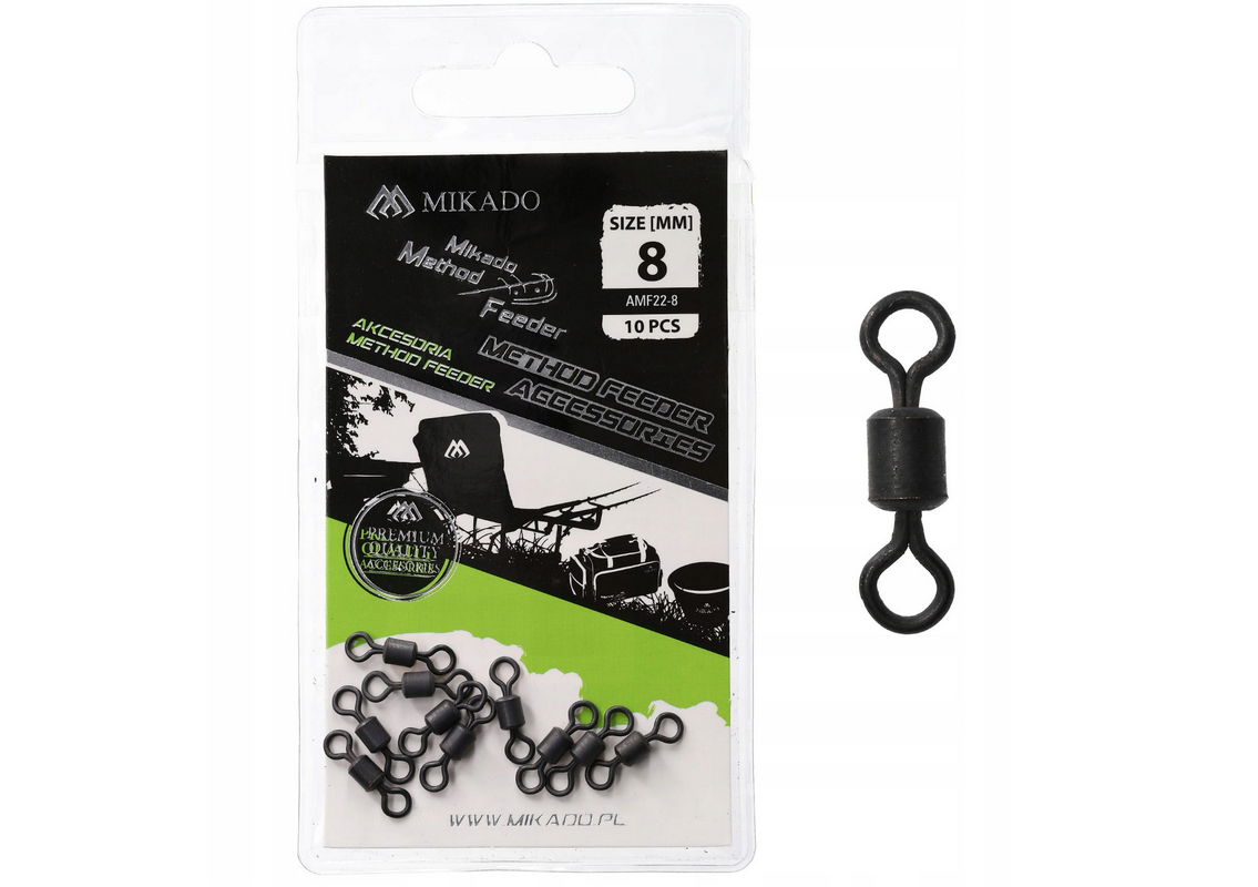 krętlik mikado method feeder swivel r 8 amf22 8 10szt. krętlik mikado method feeder swivel r 8 amf22 8 10szt.