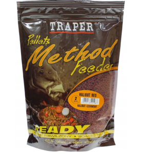 pellet method feeder ready traper nawilżony 2mm 500g halibut czerwony