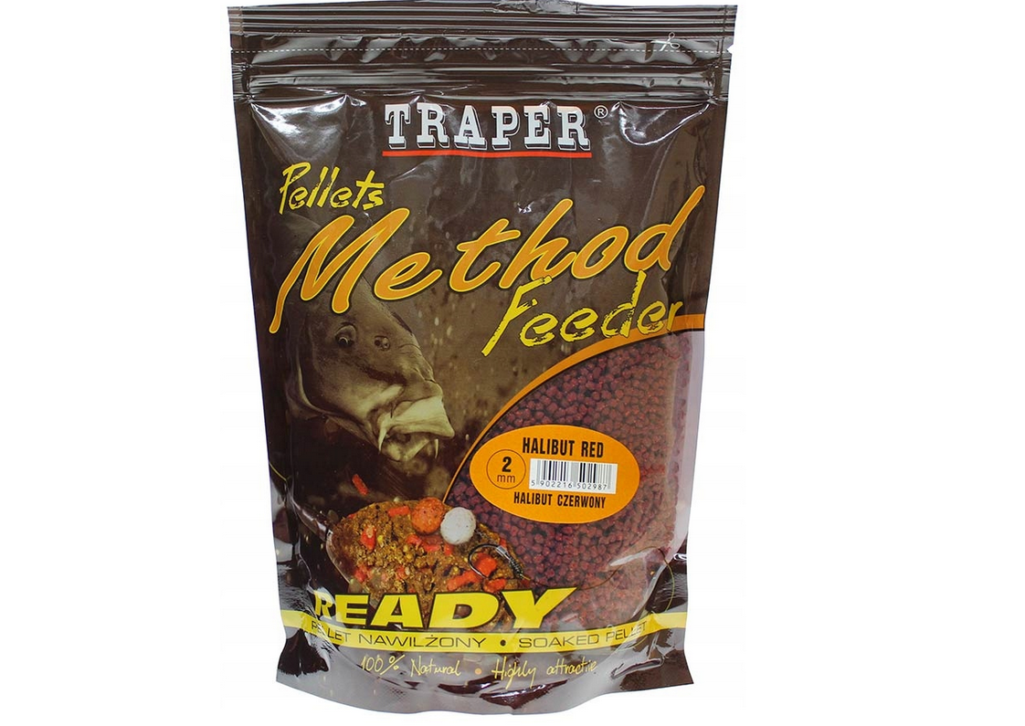 pellet method feeder ready traper nawilżony 2mm 500g halibut czerwony pellet method feeder ready traper nawilżony 2mm 500g halibut czerwony