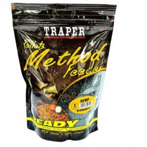 Pellet METHOD FEEDER READY Traper nawilżony 2mm 500g Konopie
