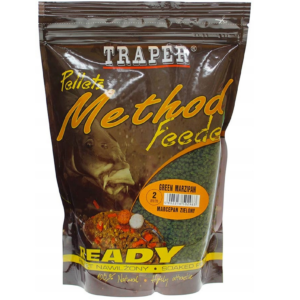 Pellet METHOD FEEDER READY Traper nawilżony 2mm 500g Marcepan zielony