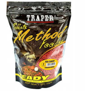 pellet method feeder ready traper nawilżony 2mm 500g truskawka