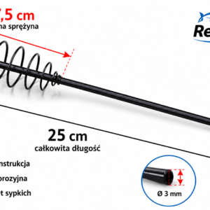 sprężyna zanętowa 25 cm relpfishing bez obciążenia do zanęty