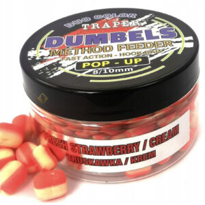 dumbels traper pop up truskawka krem 8/10mm 30g przynęta method feeder