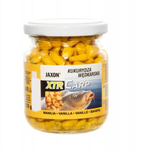 kukurydza wędkarska jaxon xtr carp karp wanilia 125 g na włos i haczyk